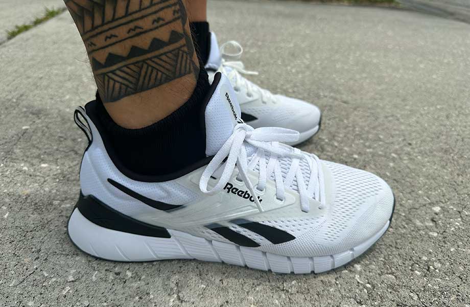 Wearing Reebok Nano Gym Shoes